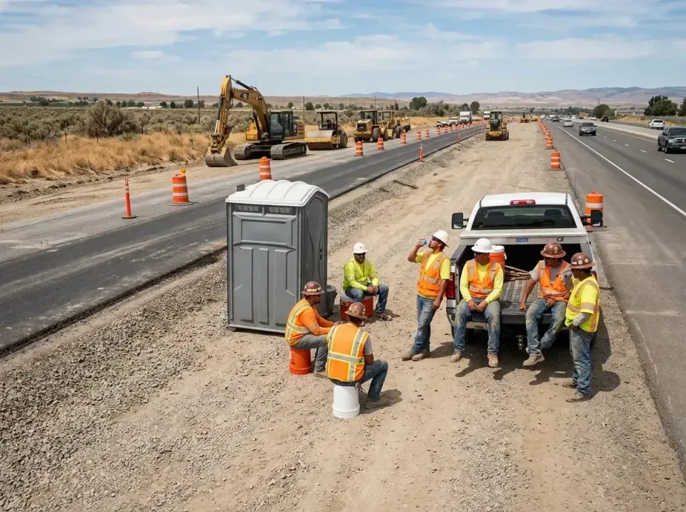 highway-road-construction-crew-007 — frequently asked questions, Porta Potty and Restroom Rentals in High Bridge, WA